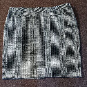 Talbot's Herringbone Plaid Mini Skirt with back zipper
